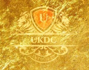 uk direct chauffeurs logo blend in gold 