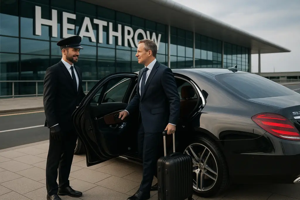 Luxury airport chauffeur transfer at Heathrow Airport